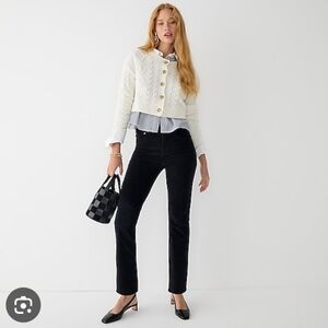 J. Crew Black Straight Leg Corduroy Pants